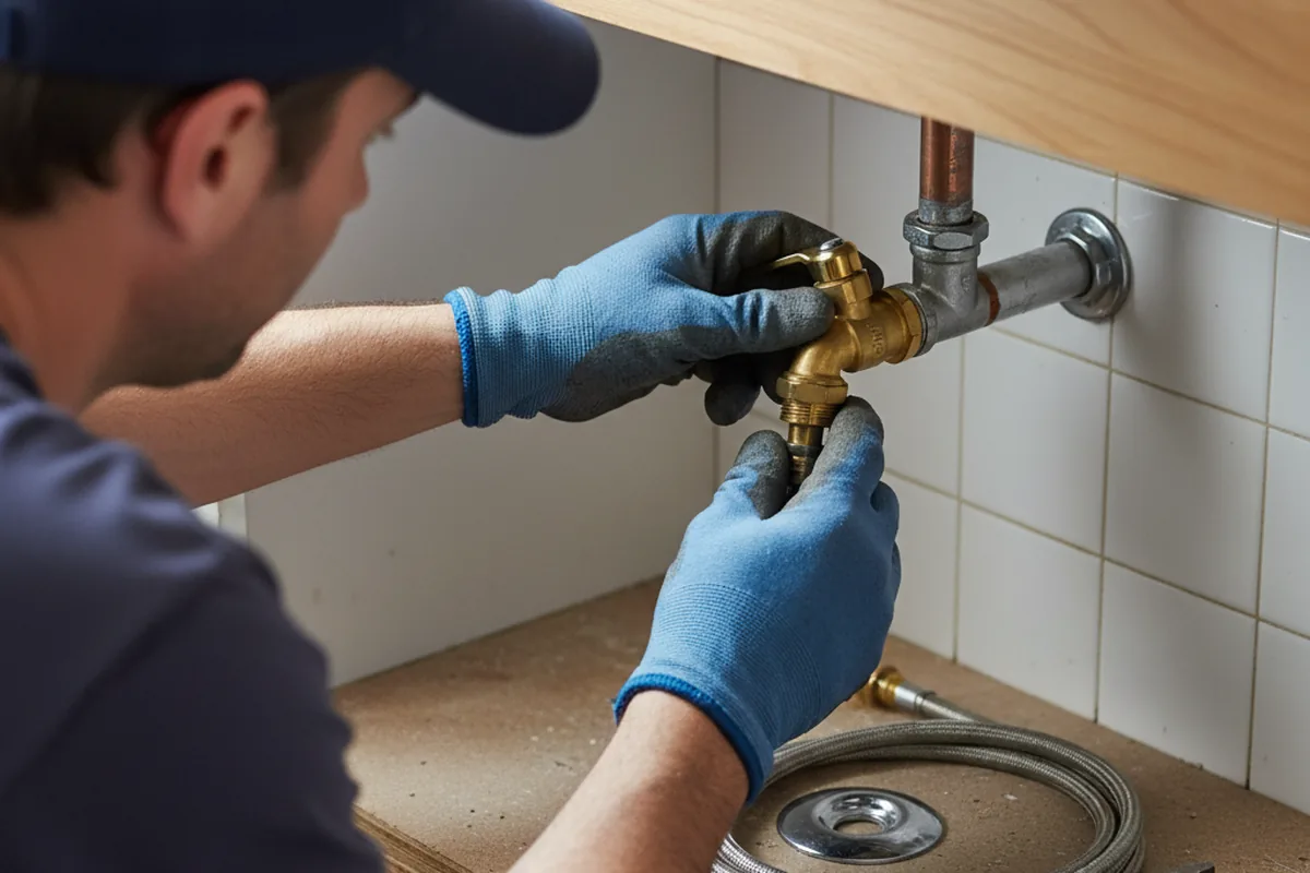 Shutoff valve and fitting work during Emergency Plumbing in Berlin